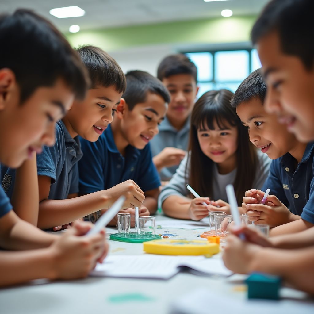 Jóvenes estudiantes en un taller de la Fundación YPF