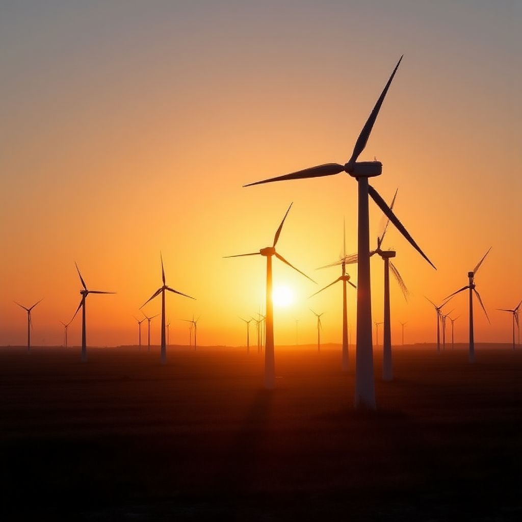 Plataforma de energía eólica de YPF LUZ con el logo de YPF